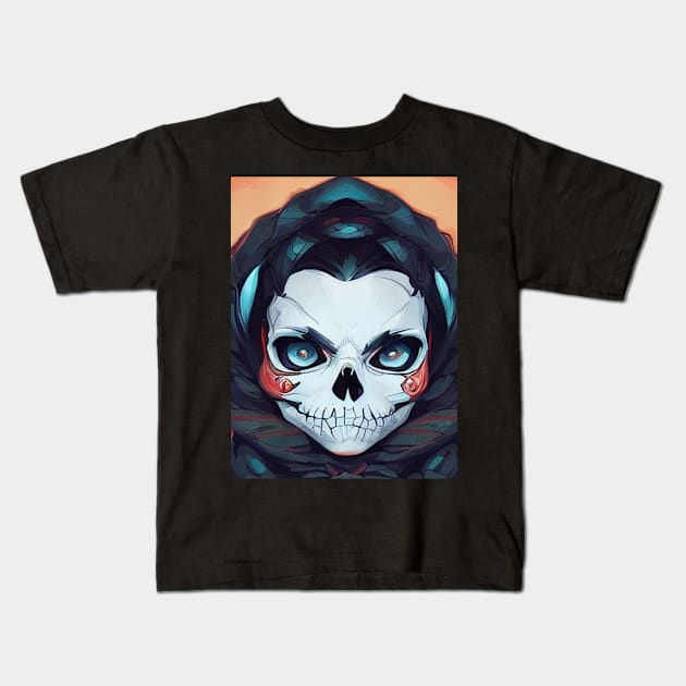 Mystical Skulls: Embrace the Enigmatic Allure of Alternative Designs Kids T-Shirt by ShyPixels Arts